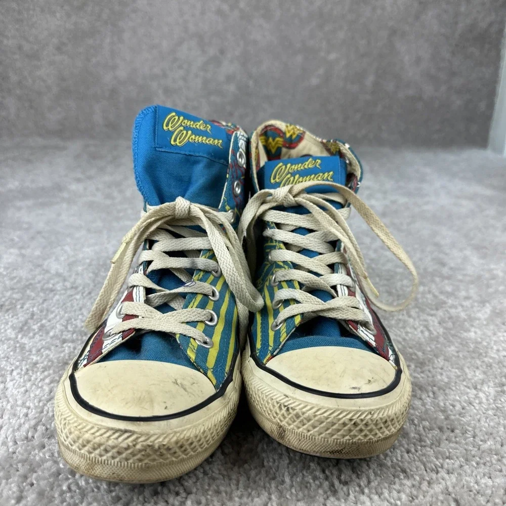 Converse Wonder Woman DC Comics Sneakers Size Women's 9 Men's 7 High Top Shoes - Picture 2 of 9